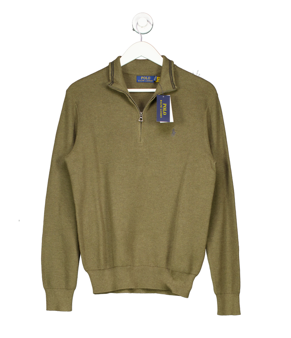 Polo Ralph Lauren Green Classic Long Sleeve Top UK S