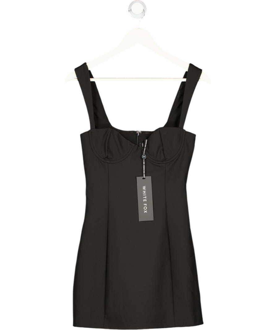 WHITE FOX Time Waits Mini Dress Black UK S