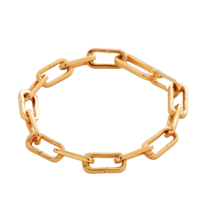 Monica Vinader Alta Capture Charm Bracelet 18k Gold Vermeil