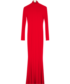 NORMA KAMALI Red X Revolve Turtle Fishtail Gown UK XS