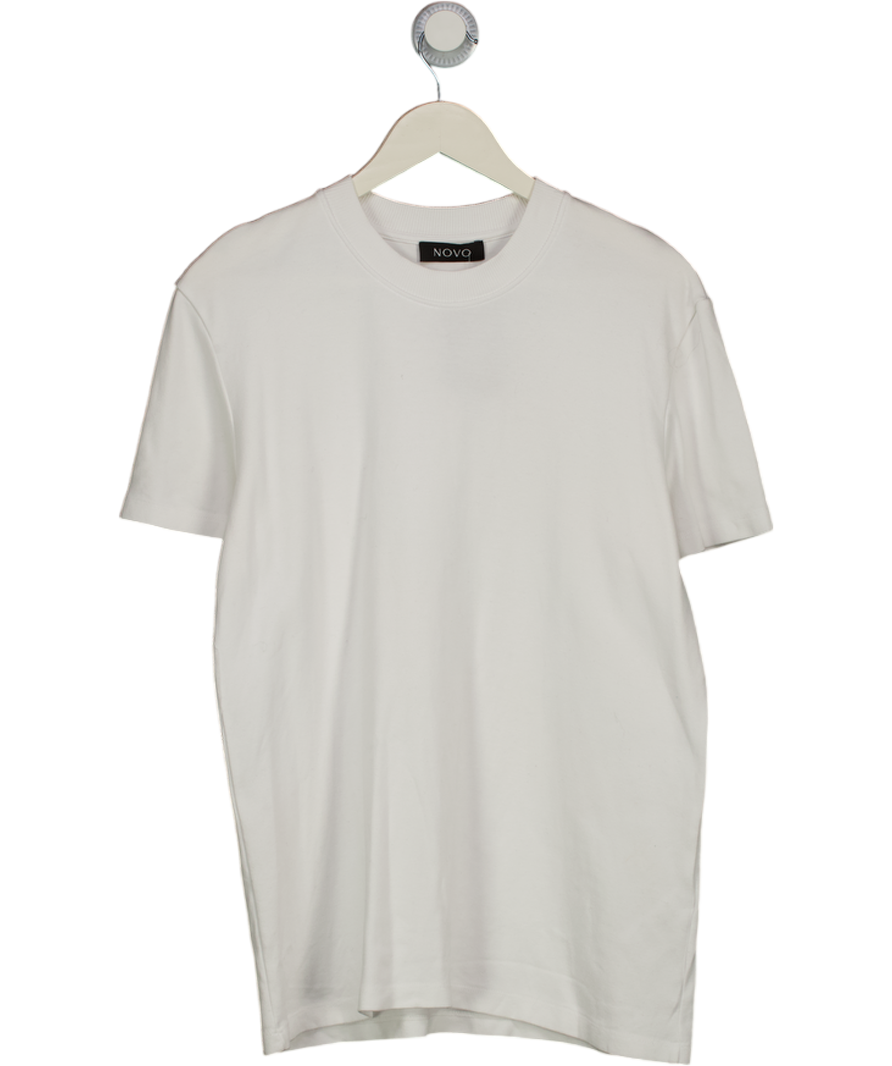 NOVO White Heavyweight Organic Cotton T-shirt UK XS/S