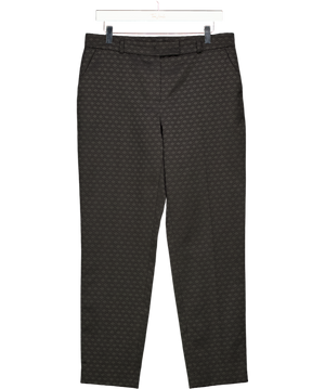 JAEGER Black  Geometric print Jacquard Chino Trousers UK 12