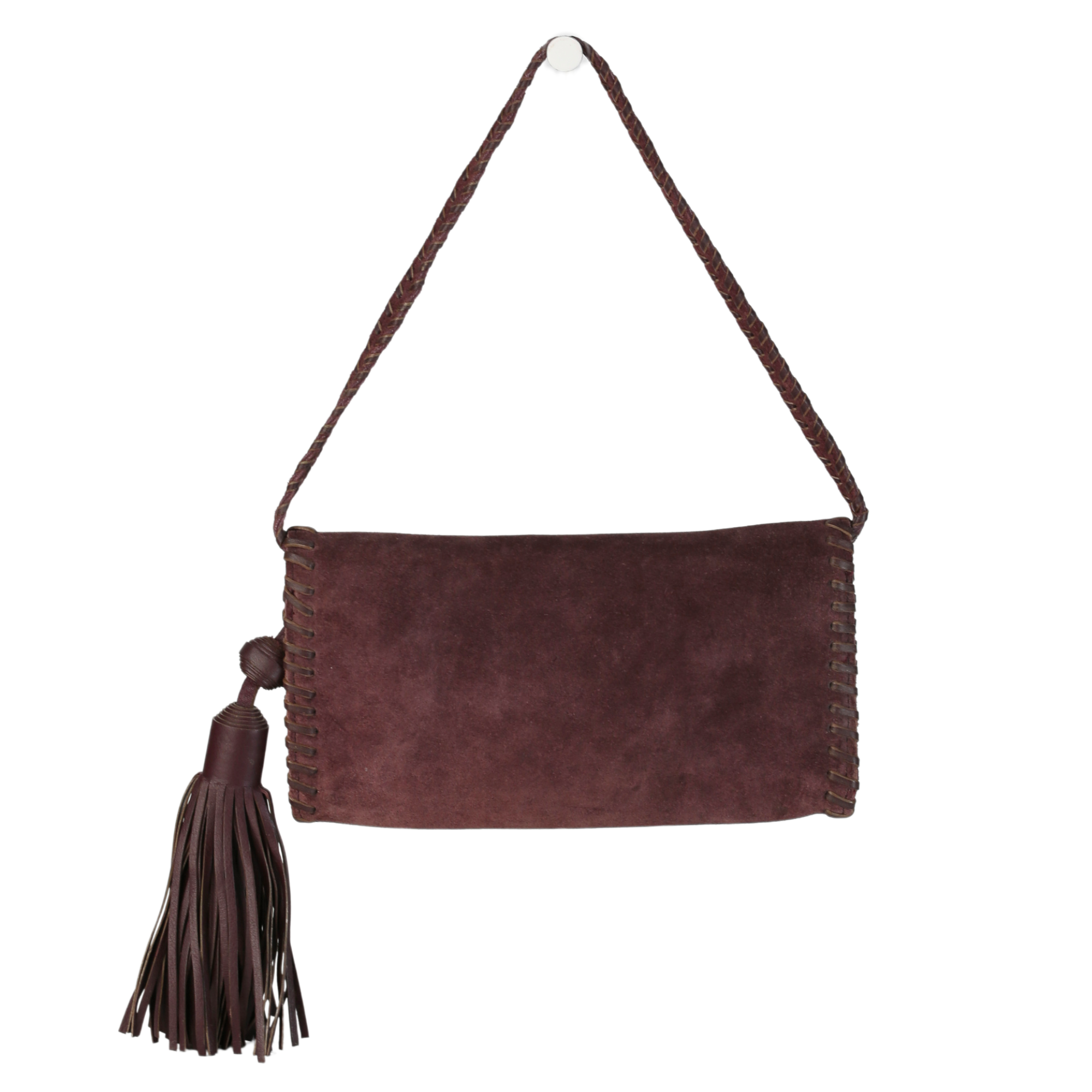 Anya Hindmarch Purple Suede Bow detail Shoulder Bag