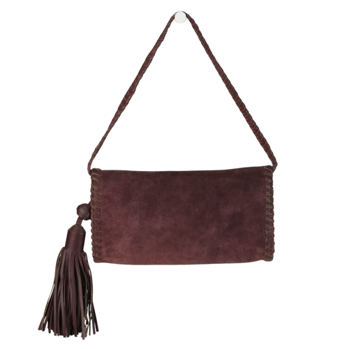 Anya Hindmarch Purple Suede Bow detail Shoulder Bag