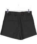 H&M Black Viscose Blend Tailored Shorts UK 6