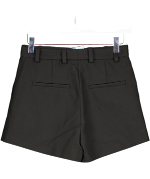 H&M Black Viscose Blend Tailored Shorts UK 6