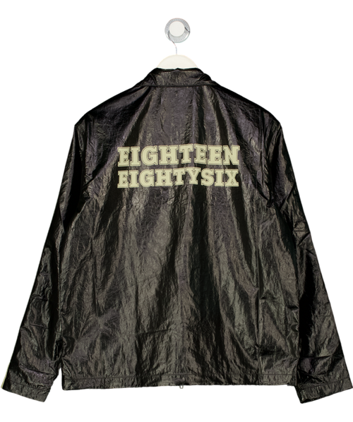1886 Black Water Resistant Nylon Zipper Jacket UK XS