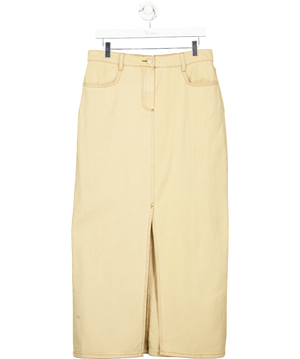 Karen Millen Beige Stone Denim Maxi Skirt UK 12
