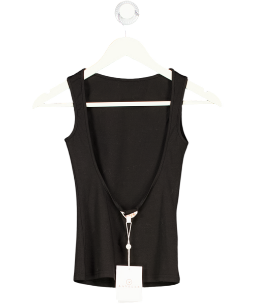 AAVELLE Black Backless Bodycon Vest UK S