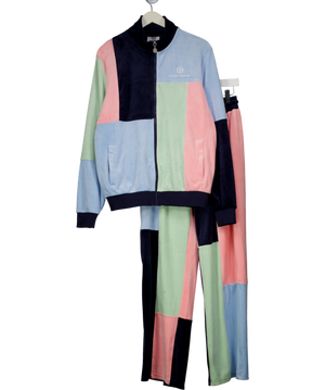 Sergio Tacchini Multicoloured Wavey Garms Haze Velour Track Set UK S