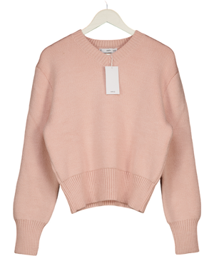 MANGO Blush Pink V-neck Jumper UK S