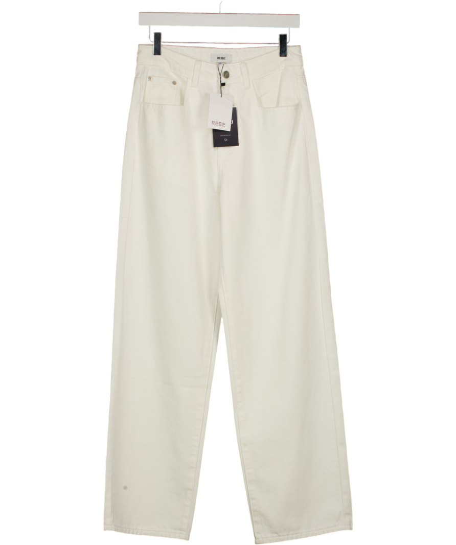 REBE White High Waist Straight Leg Freddy Jeans UK XS