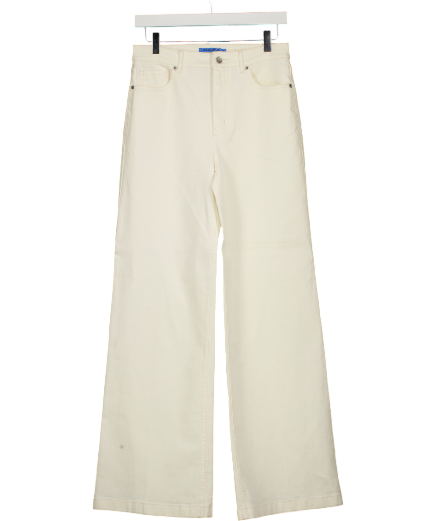 J. MCLAUGHLIN Cream Wide Leg Jeans Us4 UK 8