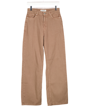 THREADBARE Straight Leg Jeans In Mocha Brown UK 8