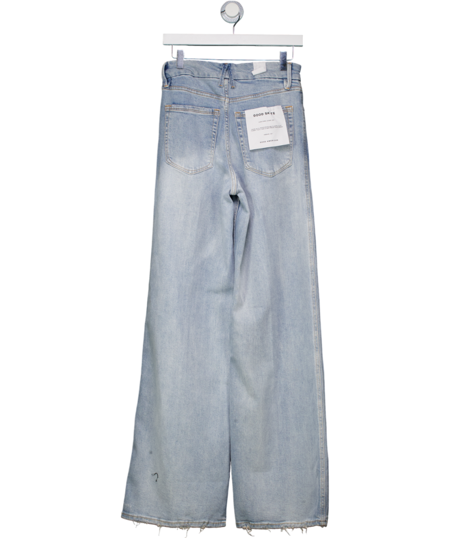 Good American Blue Good Skate Wide Leg Jeans // Us 4 UK 8
