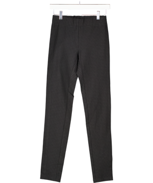 JOSEPH Grey Grey/black Diamon Print Stretch-garbardine Leggings UK 8