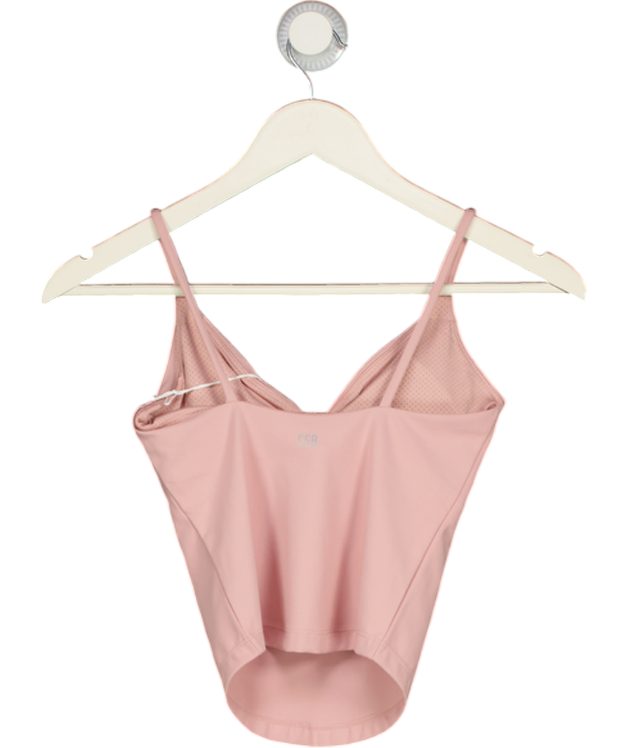 CSB Pink Active Plunge Cami Top UK S