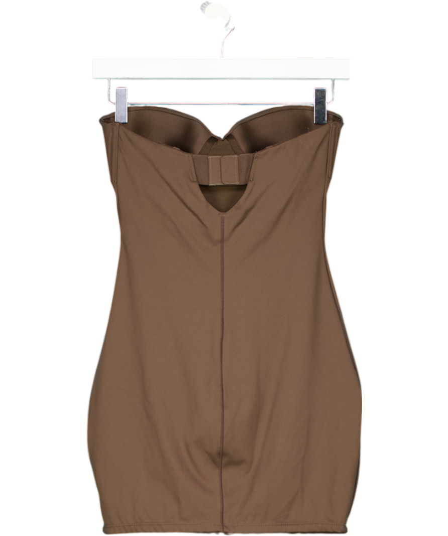 Mars the Label The Sculpt Strapless Mini In Brown UK 8