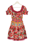 MOONAA LIISAA Multicoloured Majolica Print Dress UK S