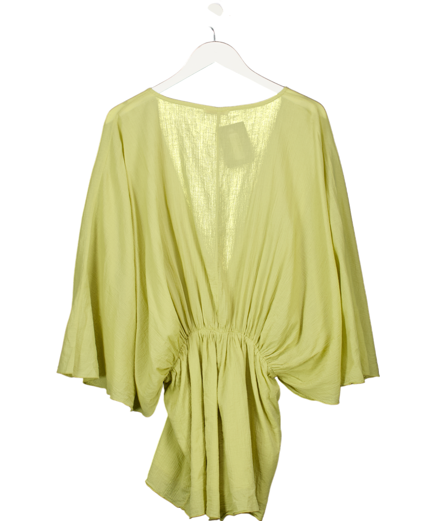 atta collection Green Batwing Low Front Playsuit UK M