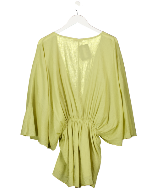 atta collection Green Batwing Low Front Playsuit UK M