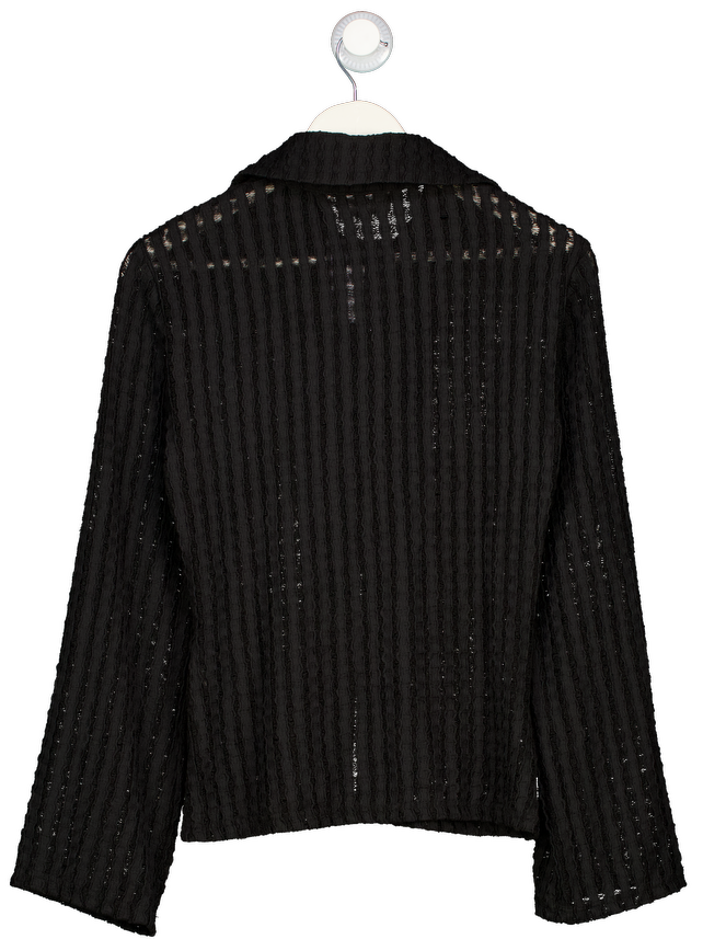 KAREN BY SIMONSEN Black Lace Long Skeeve Shirt UK S