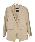 GLORIA Wool Blend Single Breasted Blazer Beige UK M