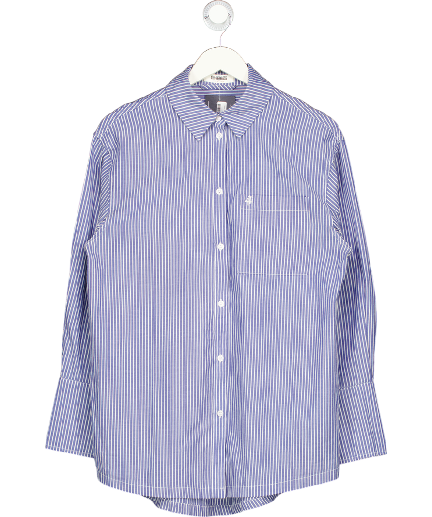 4th & Reckless Blue & White Striped Shirt UK 12