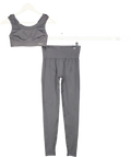SEFI 2-piece Grey Activewear Leggings And Bra Set UK S