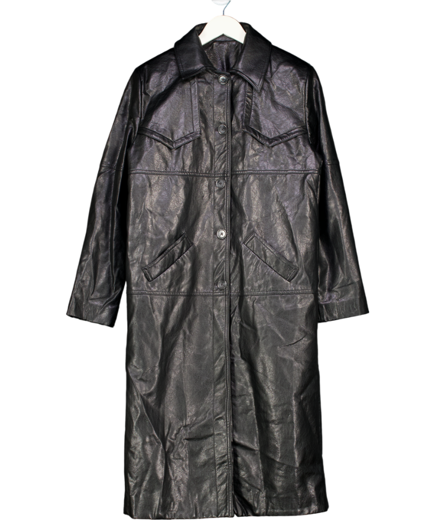 Mistress Rocks Black Vegan Leather Tailored Coat UK M