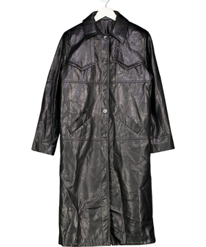Mistress Rocks Black Vegan Leather Tailored Coat UK M