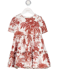 cara cara Red Floral Dress 4 Years