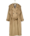 ASOS Brown Faux Suede Double Breasted Trench Coat UK 10