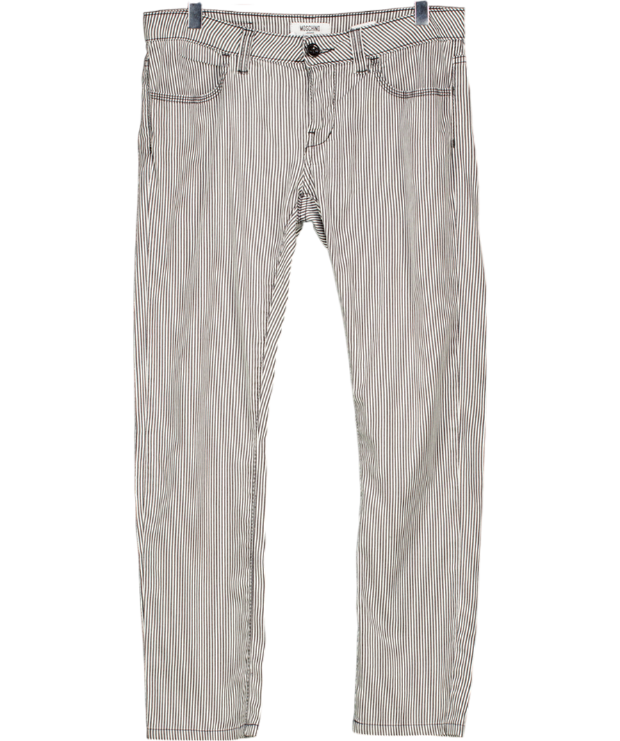 Moschino Black B8e1 Straight Leg Striped Jeans W29