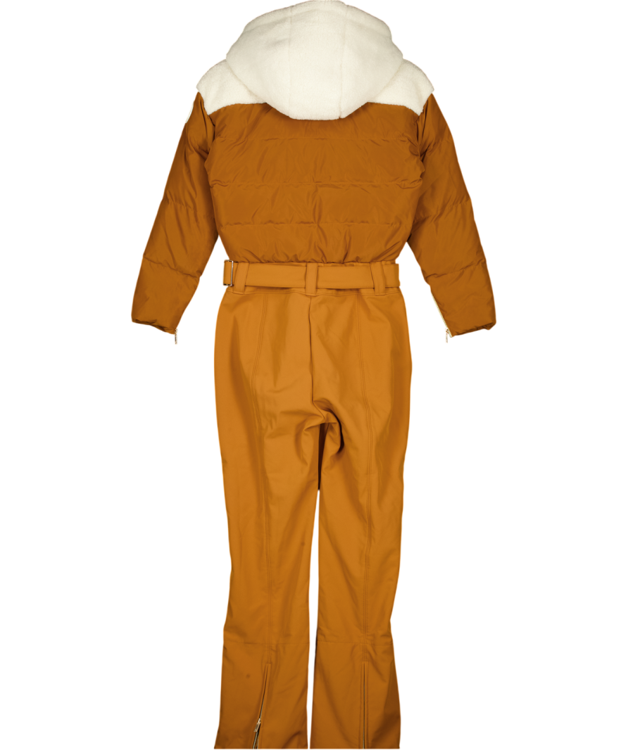 MY SUNDAY SKI Down Filled Frontier Ski Suit - Chestnut Brown UK S