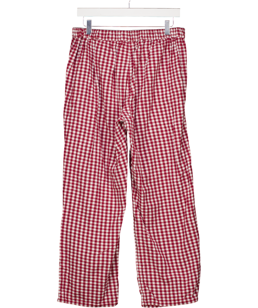 SEASALT CORNWALL Red Gingham Cropped Trousers UK 12