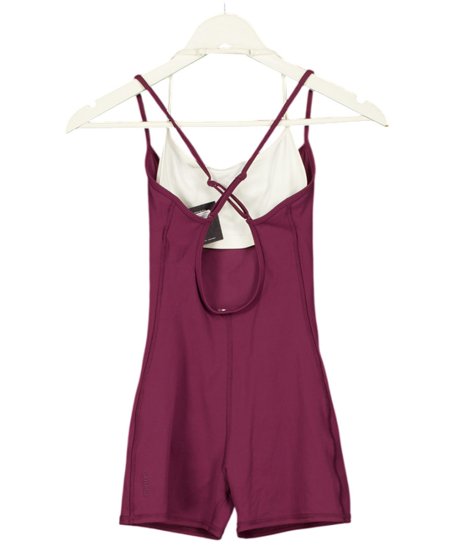 GARAGE Fig Purple Double Layer Romper Playsuit UK XS