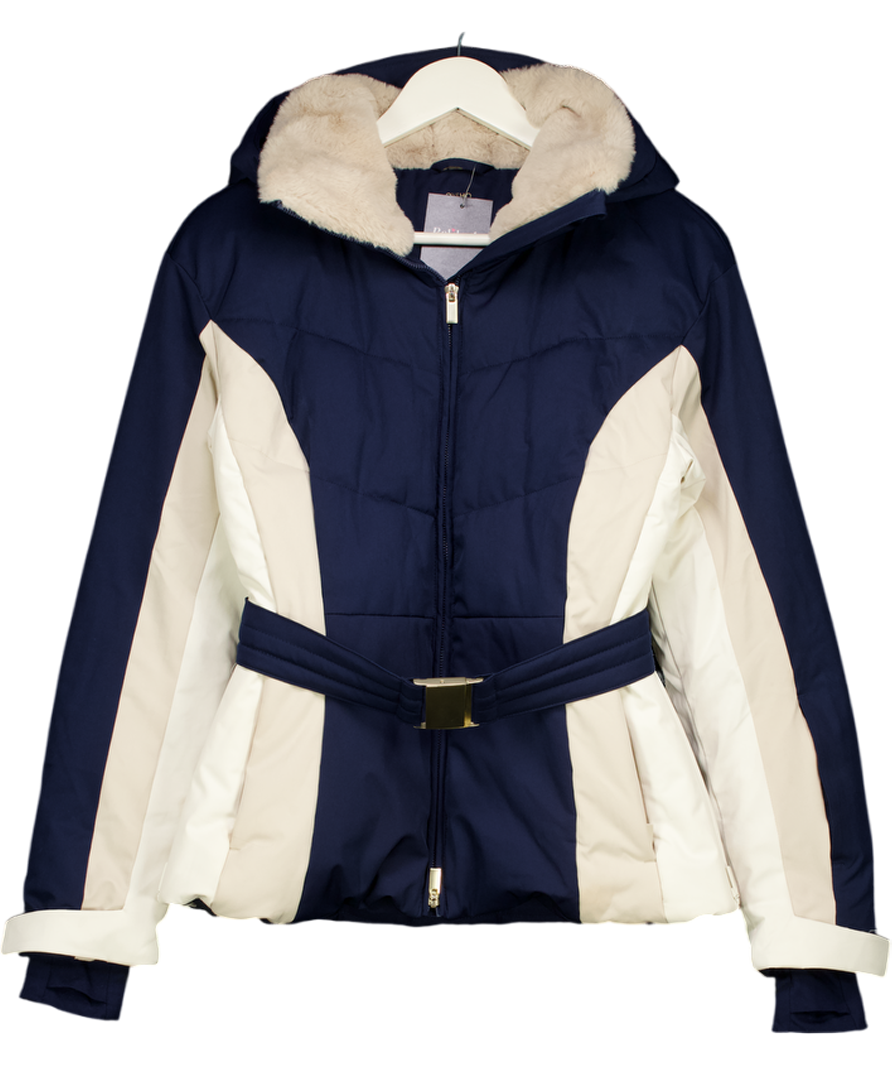 OYSHO Navy Blue & Ivory Water Resistant Ski Jacket UK S