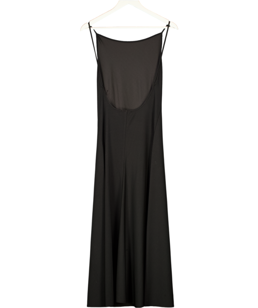 MUSE FOR ALL Black Emilia Midi Dress With Bateau Neckline And Straps UK 6