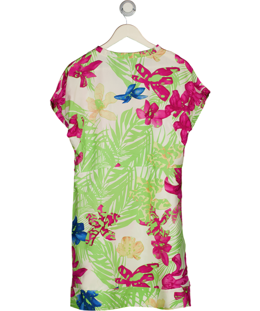 SEE BY CHLOE Cream Floral 100% Silk Tea Dress UK 10