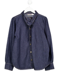 Mint Velvet Blue Tie Neck Denim Blouse UK XL