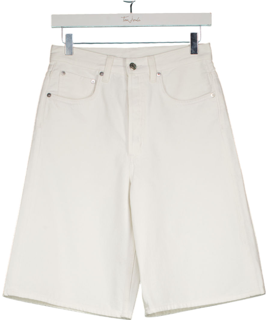 Arket White Long Denim Shorts W25