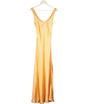 WEEKDAY Orange Satin Noemi Slip Dress UK 8