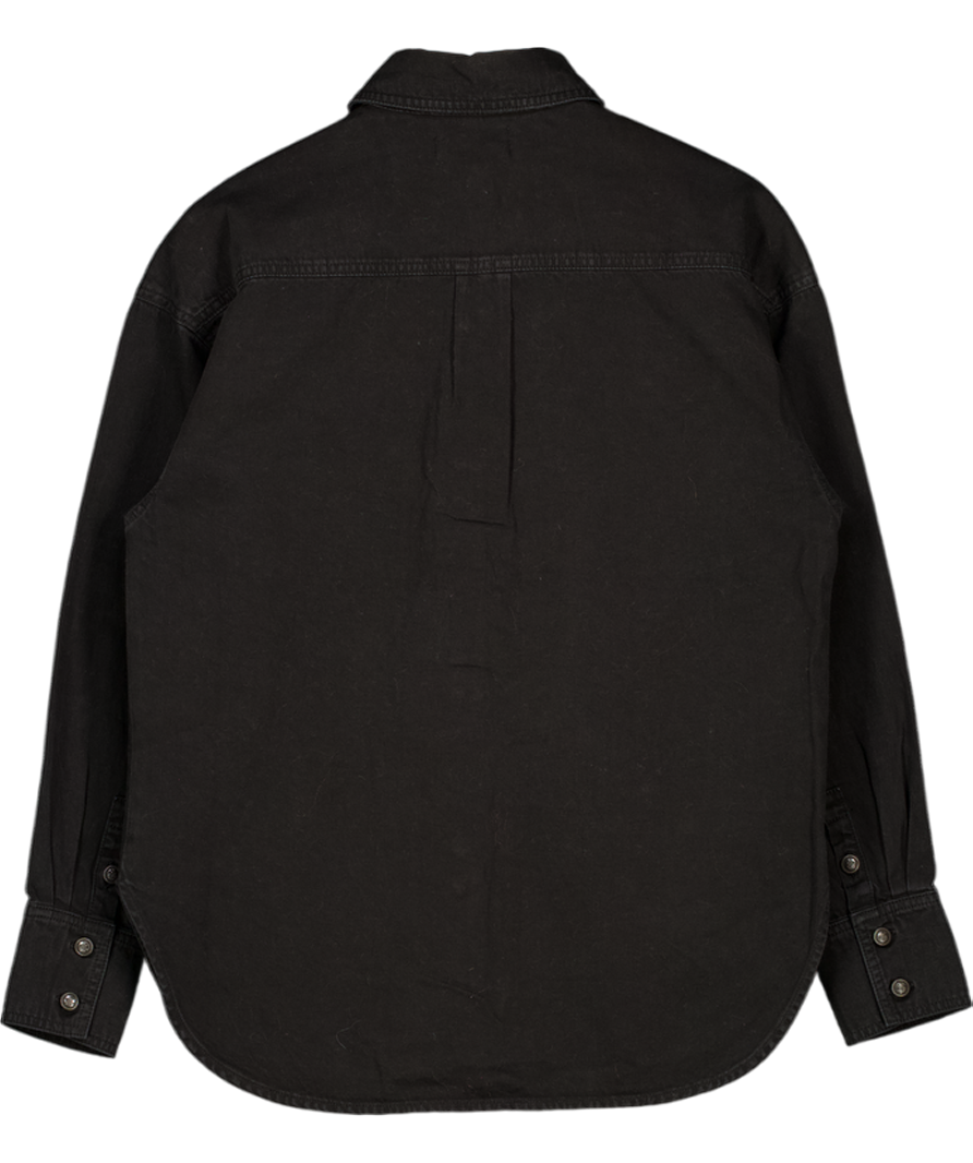 REBECCA VALLANCE Black Denim Kendall Shirt UK 6