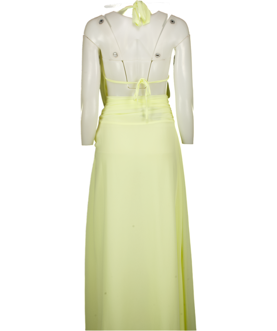 PEPPERMAYO Yellow Halterneck Maxi Dress UK 4