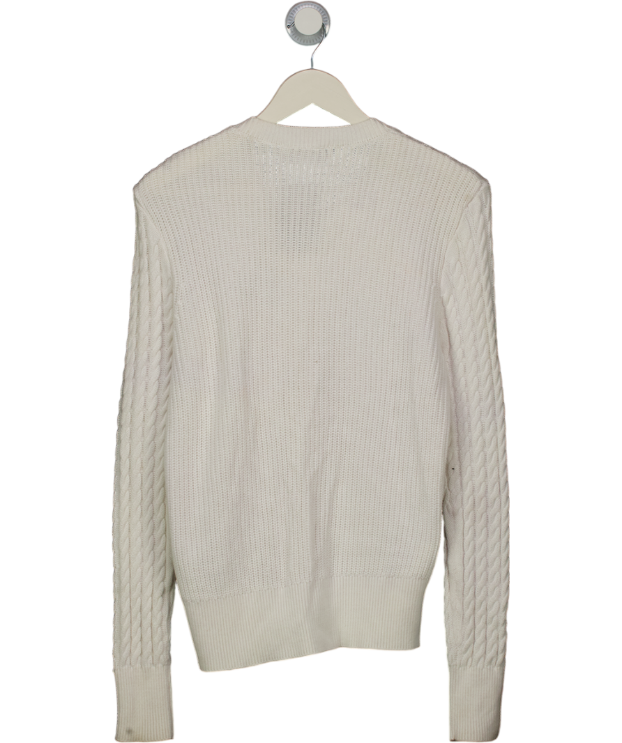 Holland Cooper Cream Cotswold Cable Knit Cardigan Natural UK S