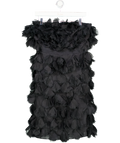J.CREW Black 100% Silk Ruffled Details Bandeau Mini Dress Us10 UK 14
