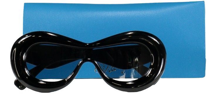 Valeye Black Round Thick-frame Sunglasses One Size