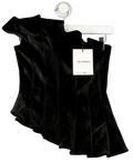 ARRANGE Black Velvet Sculpted Bandeau Top UK 8