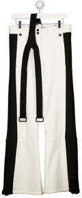 TOPSHOP Black & White Straight Leg Ski Trousers UK 14